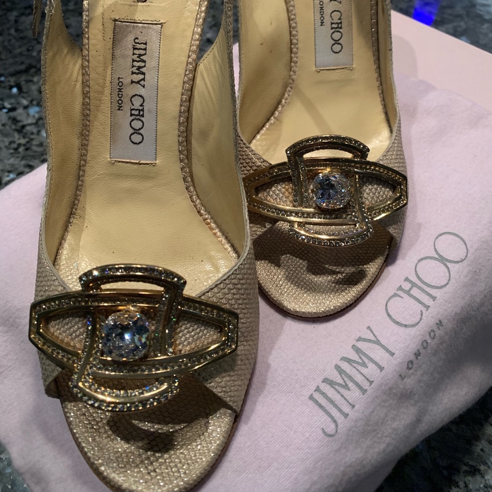 Jimmy Choo calf leather sandal , size 7